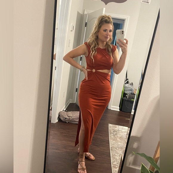 SHEIN Dresses & Skirts - Burnt Orange Cut Out Dress